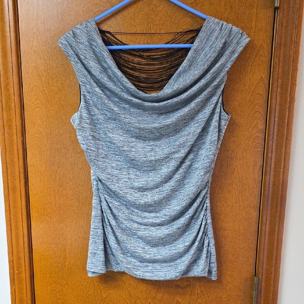 Cowl Neck Open Back Tank Med